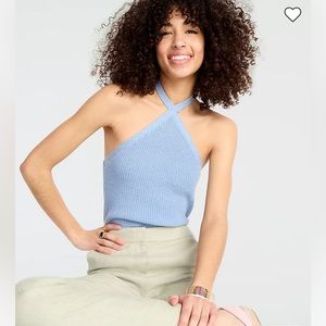 Jcrew Cotton-blend halter sweater-tank